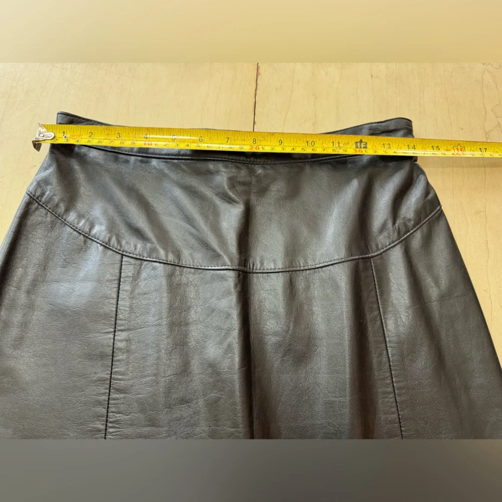 Vintage ELEGANCE‎ COUTURE Full Leather Midi
